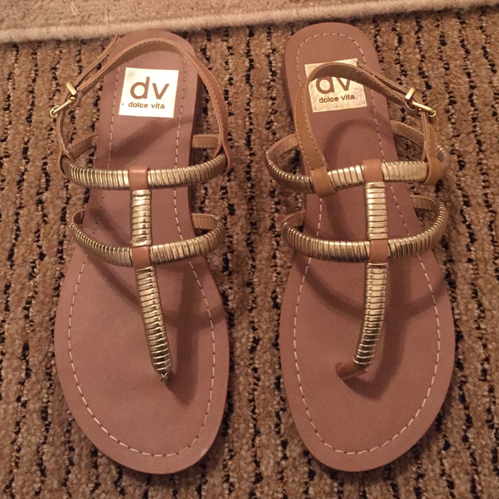 Dolce Vita Gold Sandals